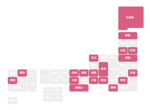 提携寺院エリアマップ