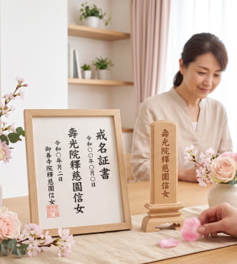 ペット戒名（天名）の実写画像
